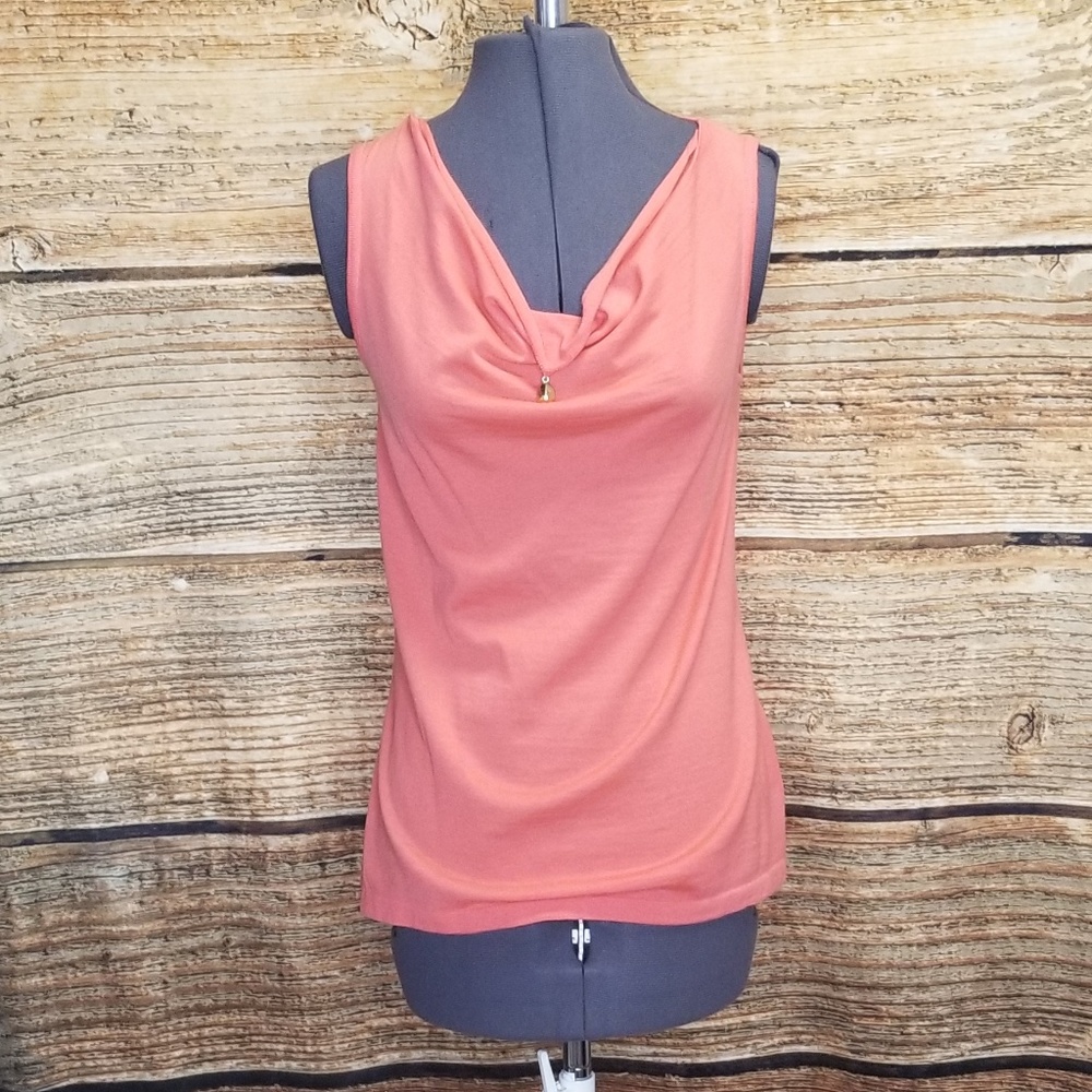 St John Coral Knit Sleeveless Top Small